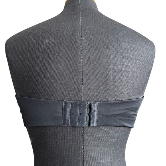 DELIMIRA Bra Classic Black Strapless Seamless Underwire Molded Size 36 D - Picture 4 of 9